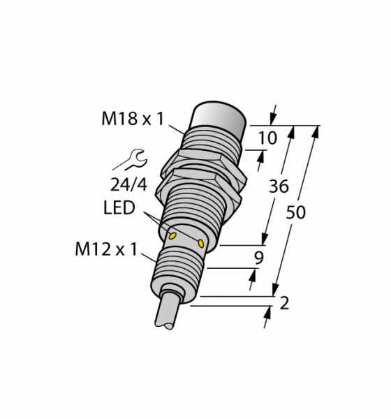 Индуктивный датчикдля пищевой индустрии - NI15U-EM18WD-AN6X