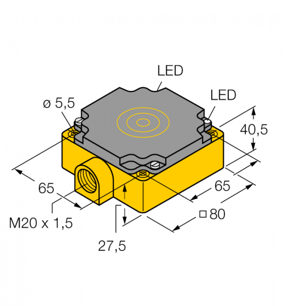 Индуктивный датчик - NI40-CP80-VN4X2