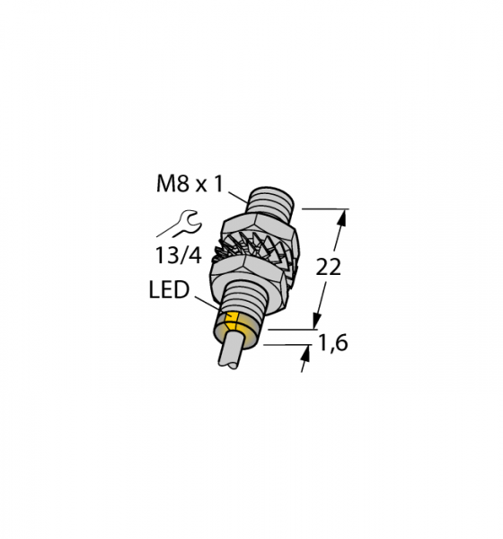 Индуктивный датчикс увеличенной дистанцией срабатывания - BI2-EG08K-AN6X