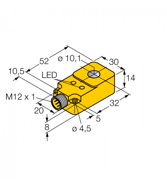индуктивный датчикКольцевой датчик - BI10R-Q14-AP6X2-H1141