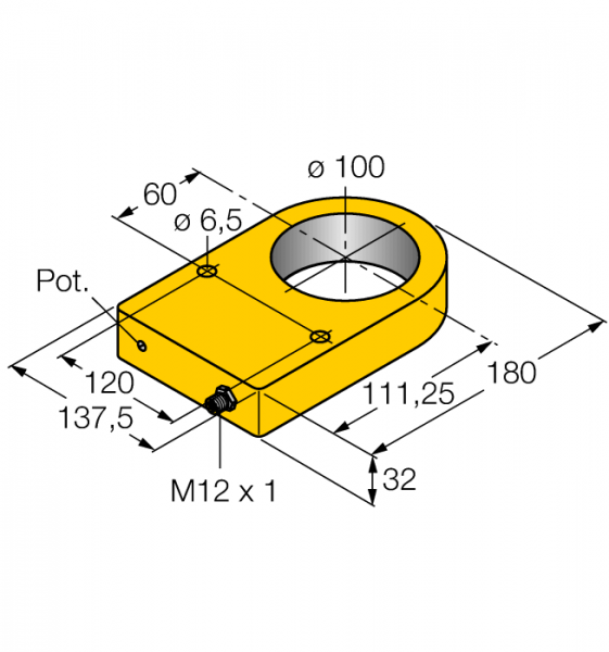 Индуктивный датчикдля распознавания материала - NI100R-S32XL-2LU-H1141/S950