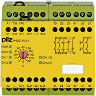 Реле безопасности PNOZ X – Контроль времени - PNOZ XV3.1 300/24VDC 3n/o 1n/c 2n/o t - 774538