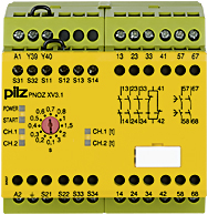 Реле безопасности PNOZ X – Контроль времени - PNOZ XV3.1 3/24-240VACDC 3no 1nc 2no t - 774612