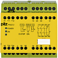 Реле безопасности PNOZ X – E-STOP, защитная дверь, световая решетка - PNOZ 2 230VAC 3n/o 1n/c - 775850