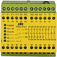 Реле безопасности PNOZ X – E-STOP, защитная дверь, световая решетка - PNOZ X10.1 24 VAC 6n/o 4n/c 6LED - 774740