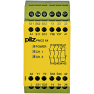 Реле безопасности PNOZ X – E-STOP, защитная дверь, световая решетка - PNOZ X4 230VAC 3n/o 1n/c - 774738