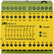 Реле безопасности PNOZ X – E-STOP, защитная дверь, световая решетка - PNOZ X10 42VAC 6n/o 4n/c 3LED - 774701