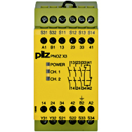 Реле безопасности PNOZ X – E-STOP, защитная дверь, световая решетка - PNOZ X3 120VAC 24VDC 3n/o 1n/c 1so - 774316