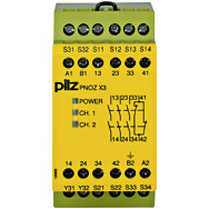 Реле безопасности PNOZ X – E-STOP, защитная дверь, световая решетка - PNOZ X3 110VAC 24VDC 3n/o 1n/c 1so - 774314