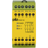 Реле безопасности PNOZ X – E-STOP, защитная дверь, световая решетка - PNOZ X3 24VAC 24VDC 3n/o 1n/c 1so - 774310
