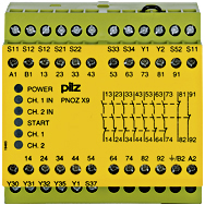 Реле безопасности PNOZ X – E-STOP, защитная дверь, световая решетка - PNOZ X9 42VAC 24VDC 7n/o 2n/c 2so - 774601