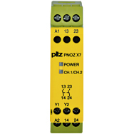 Реле безопасности PNOZ X – E-STOP, защитная дверь, световая решетка - PNOZ X7 24VACDC 2n/o - 774059
