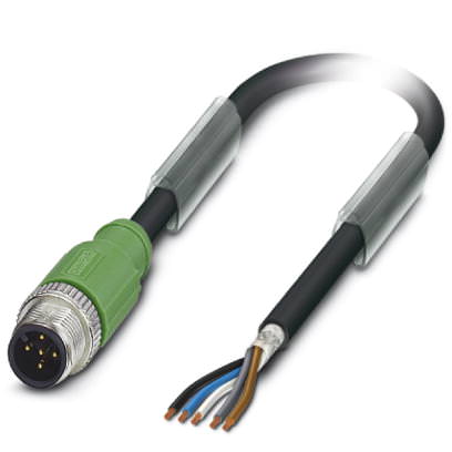 Кабель для датчика / исполнительного элемента - SAC-5P-M12MS SH/.../... - 1697506