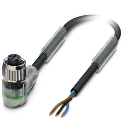 Кабель для датчика / исполнительного элемента - SAC-3P- 5,0-PUR/M12FR-2L - 1694415