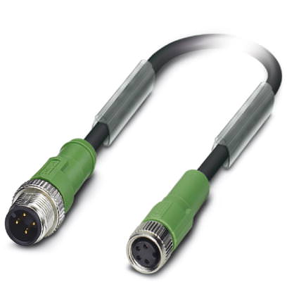 Кабель для датчика / исполнительного элемента - SAC-4P-M12MS/0,6-PUR/M 8FS - 1693076