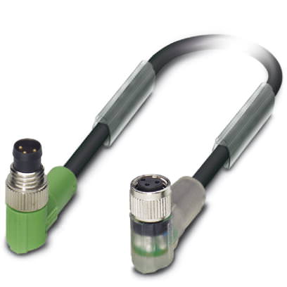 Кабель для датчика / исполнительного элемента - SAC-3P-M 8MR/3,0-PUR/M 8FR-2L - 1682139