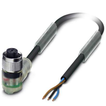 Кабель для датчика / исполнительного элемента - SAC-3P-10,0-PUR/M12FR-2L B - 1681059