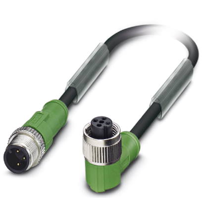Кабель для датчика / исполнительного элемента - SAC-3P-M12MS/ 3,0-PUR/M12FR - 1681570