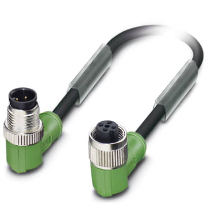 Кабель для датчика / исполнительного элемента - SAC-4P-M12MR/3,0-PUR/M12FR - 1668742