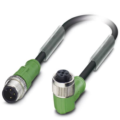 Кабель для датчика / исполнительного элемента - SAC-3P-M12MS/ 0,3-PUR/M12FR B - 1668399