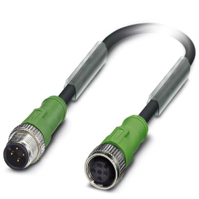 Кабель для датчика / исполнительного элемента - SAC-4P-M12MS/ 0,6-PUR/M12FS - 1668360