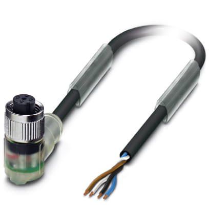 Кабель для датчика / исполнительного элемента - SAC-4P- 3,0-PUR/M12FR-3L - 1668292