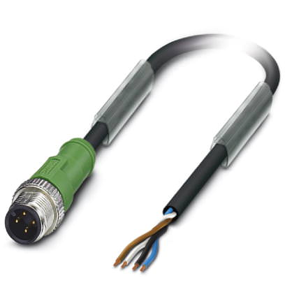 Кабель для датчика / исполнительного элемента - SAC-4P-M12MS/ 3,0-PUR - 1668056