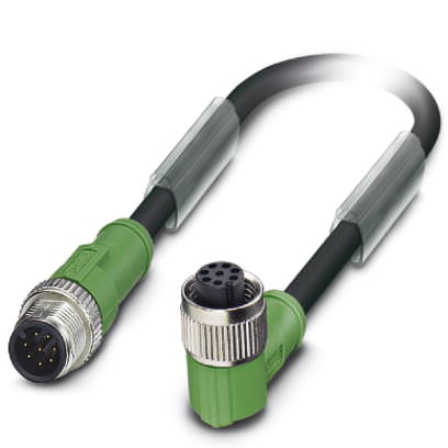 Кабель для датчика / исполнительного элемента - SAC-8P-M12MS/ 3,0-PUR/M12FR - 1522752