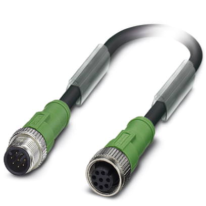 Кабель для датчика / исполнительного элемента - SAC-8P-M12MS/ 3,0-PUR/M12FS - 1522707