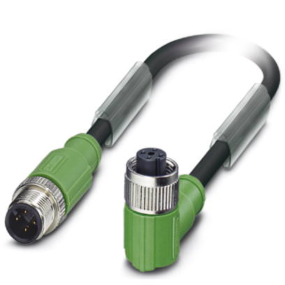 Кабель для датчика / исполнительного элемента - SAC-4P-M12MS/ 0,3-PUR/M12FR SH - 1500965