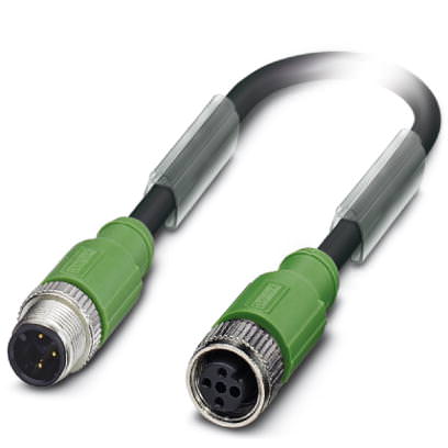Кабель для датчика / исполнительного элемента - SAC-3P-M12MS/ 0,6-PUR/M12FS SH - 1500813