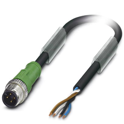 Кабель для датчика / исполнительного элемента - SAC-4P-M12MS/ 5,0-186 - 1509458