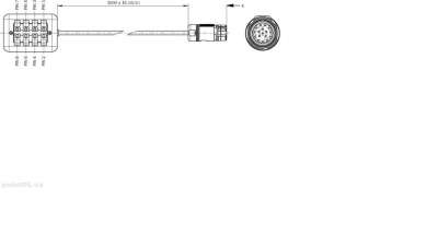 Plug connectors and cables / Connection cable (male connector-female connector) - DSL-2317-G01MJC7 - 2071331