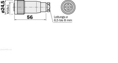 Plug connectors and cables / Female connector (ready to assemble) - DOS-1804-G - 6009436