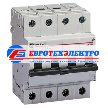 GE 672472 EP104K08 Модульный автоматический выключатель Серия EP100 ElfaPlus, макс. откл. способность 10000А (МЭК 898), 4P/ 4мод.(18мм), характеристика откл. К (8 - 12 крат. I ном.), Iн=8А, U= 415В АС , прозрачное окошко для паспортной таблички, возможно