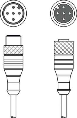 KDS DN-M12-5A-M12-5A-P3-010 - Interconnection cable 50129779