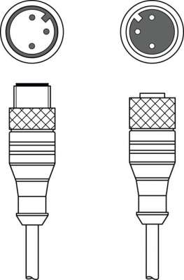 KDS U-M12-3A-M12-3A-P1-006 - Interconnection cable 50130732