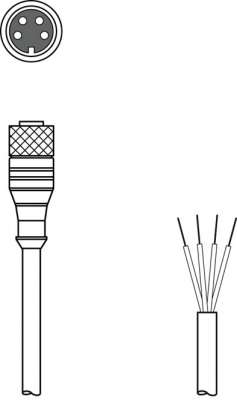 K-D M8A-4P-5m-PVC - Connection cable 50104526