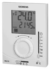 Электронные контроллеры комнатной температуры с суточным таймером, дисплеем и задатчиком - RDJ..