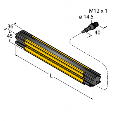 Безопасность персоналаSafety light screenReceiver - SLLR14-1260P8