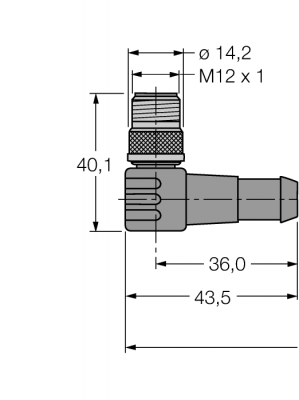 полевой кабель для CAN (DeviceNet™, CANopen)Оболочка кабеля PUR, тонкая - WSC-WKC5701-2,5M