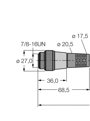 полевой кабель для CAN (DeviceNet™, CANopen)Оболочка кабеля TPU - RSM-RKM5723-10M