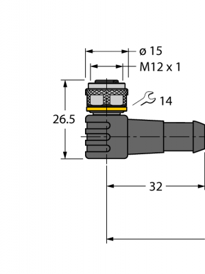 Кабель привода/датчика, ПВХСоединительный кабель - WKC4.4T-P7X3-2/TEL