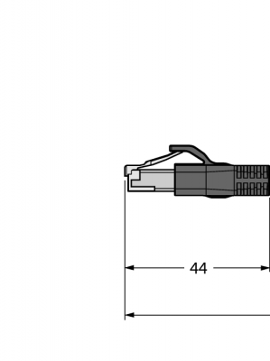 Кабель Industrial EthernetОболочка кабеля PUR - RJ45S-RJ45S-4414-20M