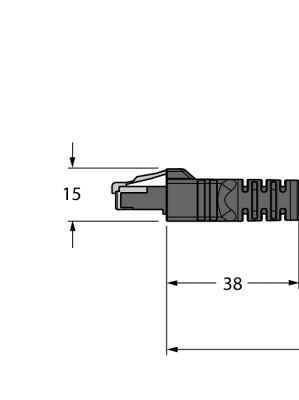 Кабель Industrial Ethernetоболочка кабеля PVC 8-полярный - RJ45S-RJ45S-843-15M