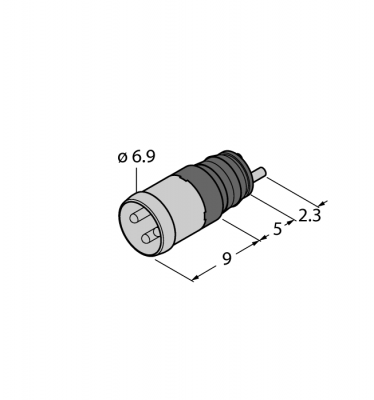 Круглый соединитель M8 x 1/O 8 ммO 8мм, тип включения - ESHP3L