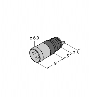 Круглый соединитель M8 x 1/O 8 ммO 8мм, тип включения - ESHP3P