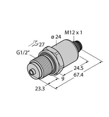 DrucktransmitterС выходом по напряжению (3-х проводн.) - PT40R-1008-U1-H1141/X