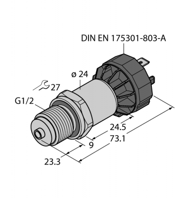 DrucktransmitterС выходом по напряжению (3-х проводн.) - PT60R-1008-U1-DA91