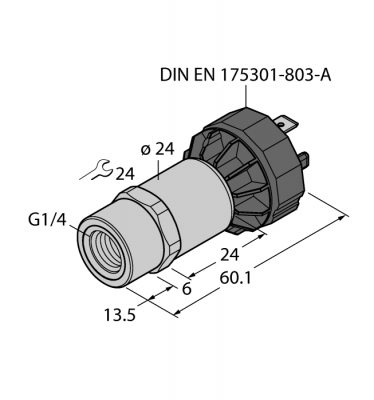 DrucktransmitterС выходом по напряжению (3-х проводн.) - PT16R-1001-U1-DA91